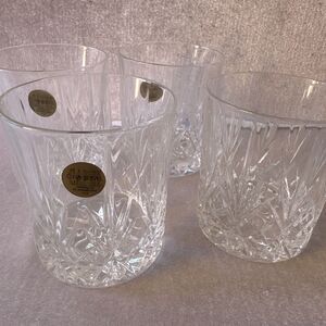 4 Glass of Italian Capri Crystal Whisky Tumblers